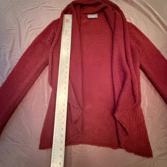 Wooden Ships Open Front Red Cardigan w/ Shawl Collar Size M/L MSRP $158 - Picture 8 of 8